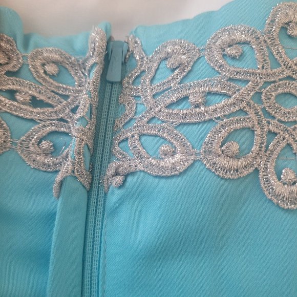 Lilly Pulitzer Betsey Stretch Dress Sate - Via Blue - Size 10 - Picture 5 of 6